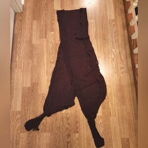 Howard's Cozy Soft Knit and Faux Fur Scarf Shawl Maroon OS